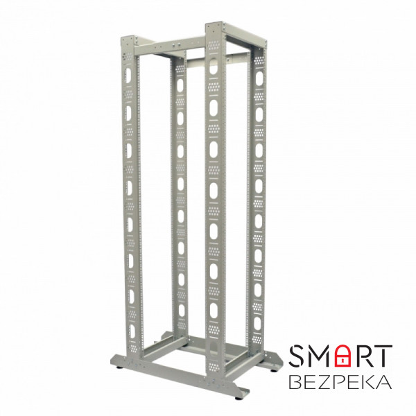 Стійка подвійна CMS UA-OF24-D-GR 24U сіра (без ніг)