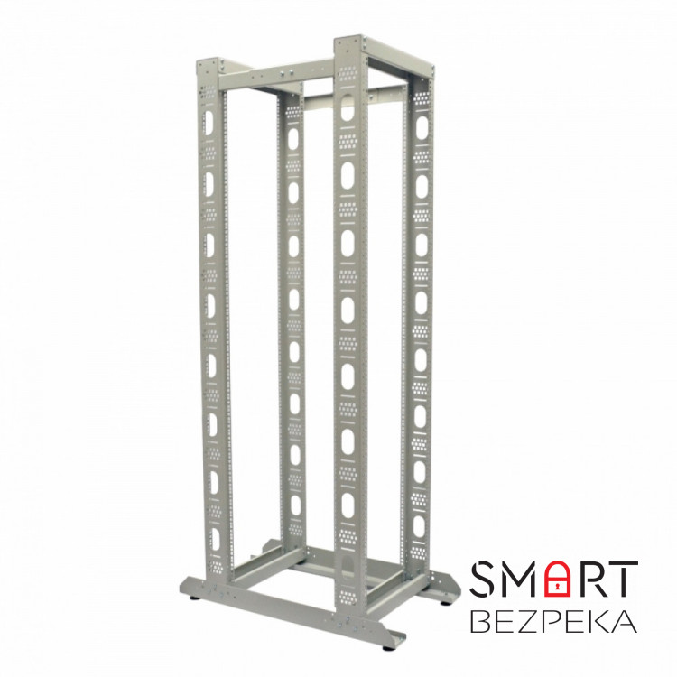Стойкая двойная CMS UA-OF24-D-GR 24U серая (без ног)