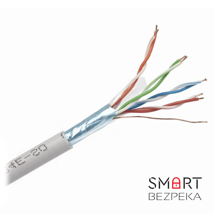 Звита пара OK-Net КПВЕ-ВП (200) 4*2*0,51 (F/UTP-cat.5E), екранований, бухта 100м (мідь внутрішній) 