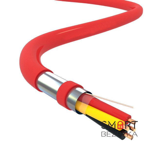 Огнеупорный ПВХ кабель УкрПожКабель J-Y(St)Y 2x2x0.8 (1 метр)