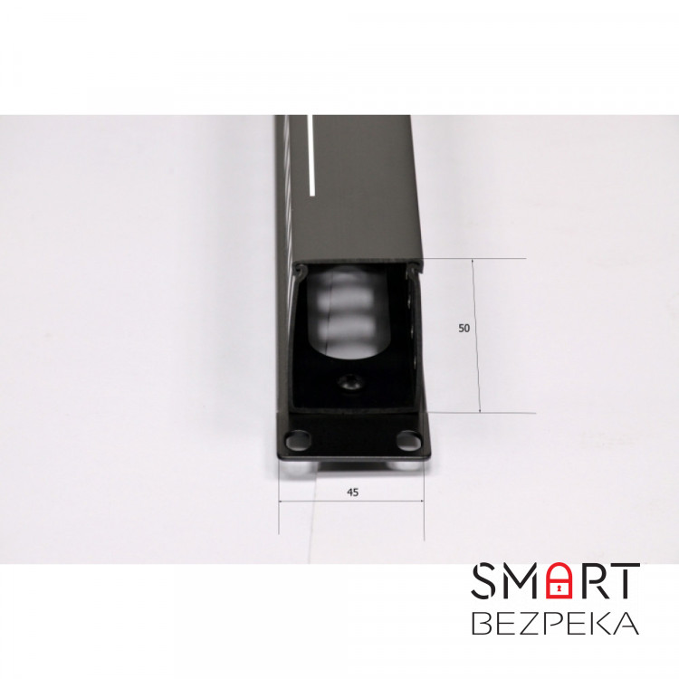 Кабельный организатор CMS 1U с крышкою, черный