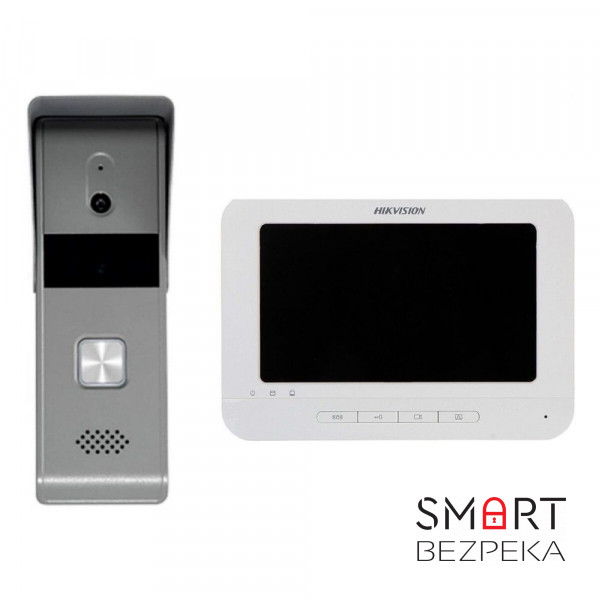 Комплект видеодомофона Hikvision DS-KIS203T: видеодомофон 7" и видеопанель