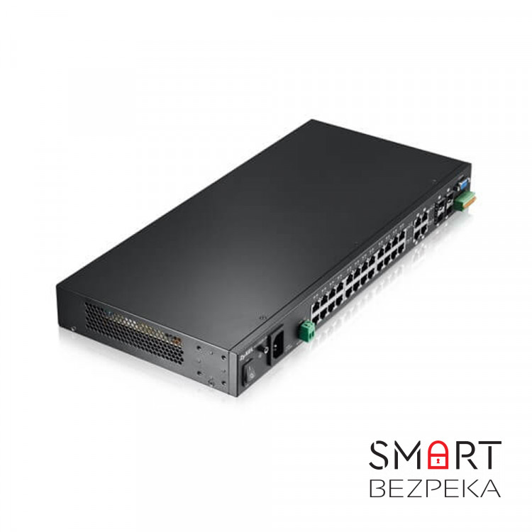 Комутатор ZyXEL MGS3520-28-L2 гігабітний 28-портовий з функцією заряду АКБ