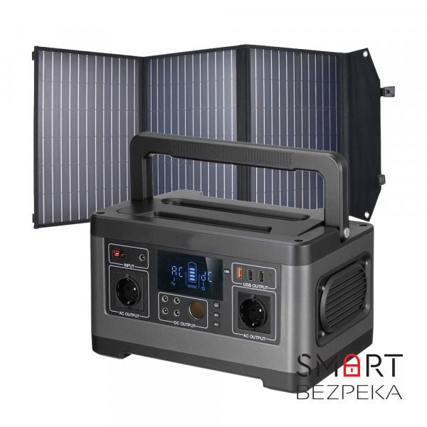 Комплект Зарядна станція PPS-500WE + Сонячна панель New Energy Technology 100W Solar Charger