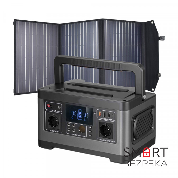 Комплект Зарядная станция PPS-500WE + Солнечная панель New Energy Technology 100W Solar Charger