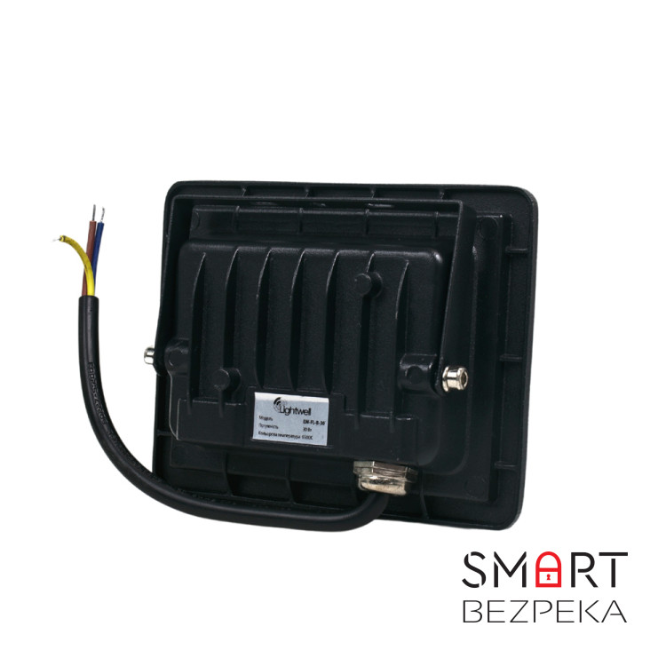 Комплект 3+3 светодиодных прожектора Lightwell 30W: 3 x LW-FL-B-30 и 3 x LW-FL-B-30-S с датчиком движения