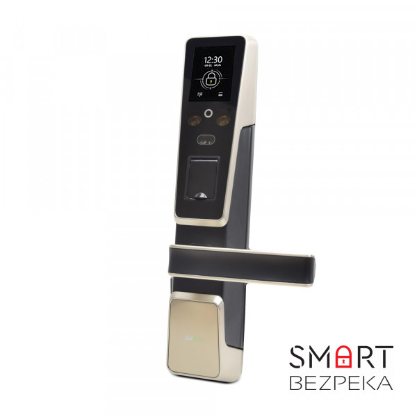 Smart замок ZKTeco ZM100 left для лівих дверей зі скануванням обличчя і зчитувачем відбитку пальця