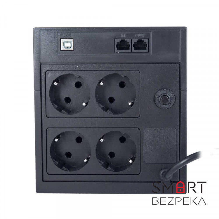 Джерело безперебійного живлення Powercom RPT-1025AP Schuko 1025ВА / 615Вт лінійно-інтерактивне 
