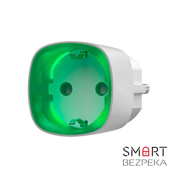 Радіокерована розумна розетка Ajax Socket white з лічильником енергоспоживання
