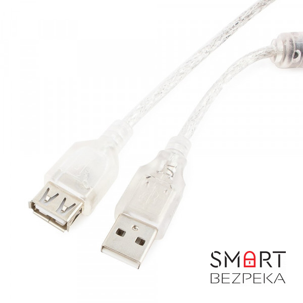 Подовжувач USB 2.0 AM/AF Cablexpert (CCF-USB2-AMAF-TR-10) 3 метри з феритовим кільцем