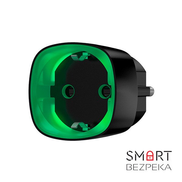 Радіокерована розумна розетка Ajax Socket black з лічильником енергоспоживання