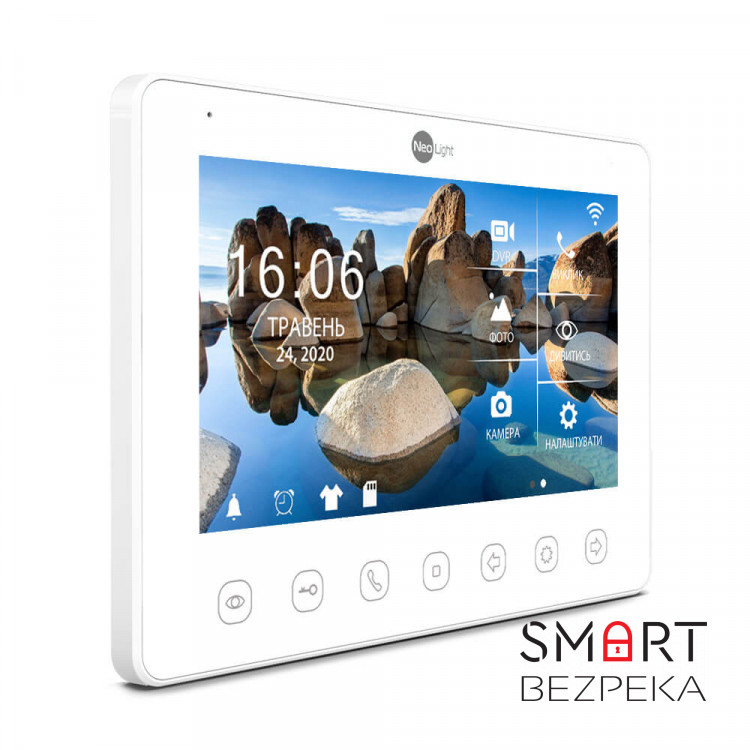 Комплект видеодомофона Neolight NeoKIT HD+ Black: видеодомофон 7" с детектором движения и 2 Мп видеопанель