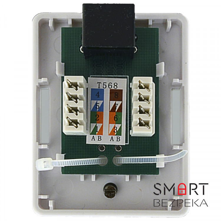 Розетка Kingda 1хRJ45 UTP біла