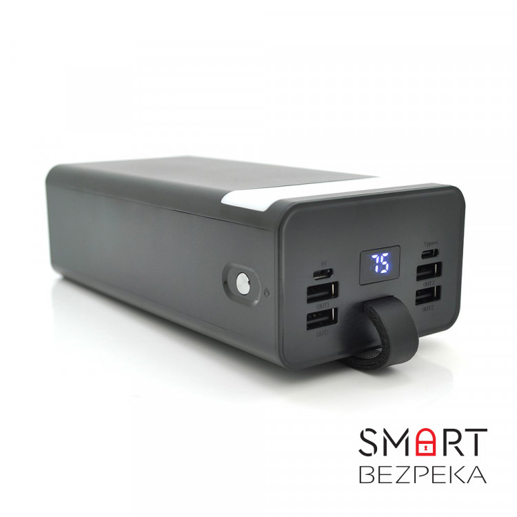 Портативна мобільна батарея Powerbank PW-41 50000 мА·год Black Blister з ліхтариком
