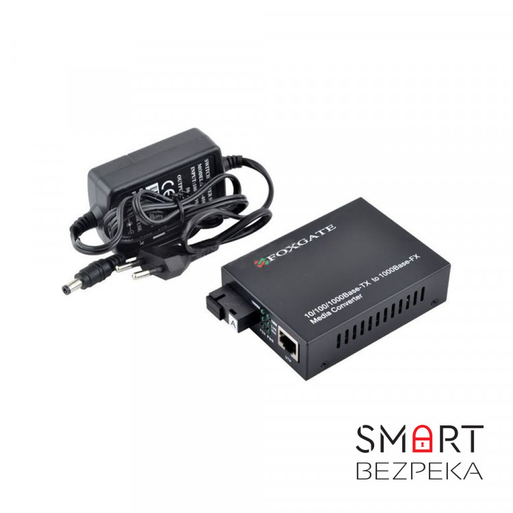 Медиаконвертер FoxGate EC-Q-1G-1SM-1310nm-20 км