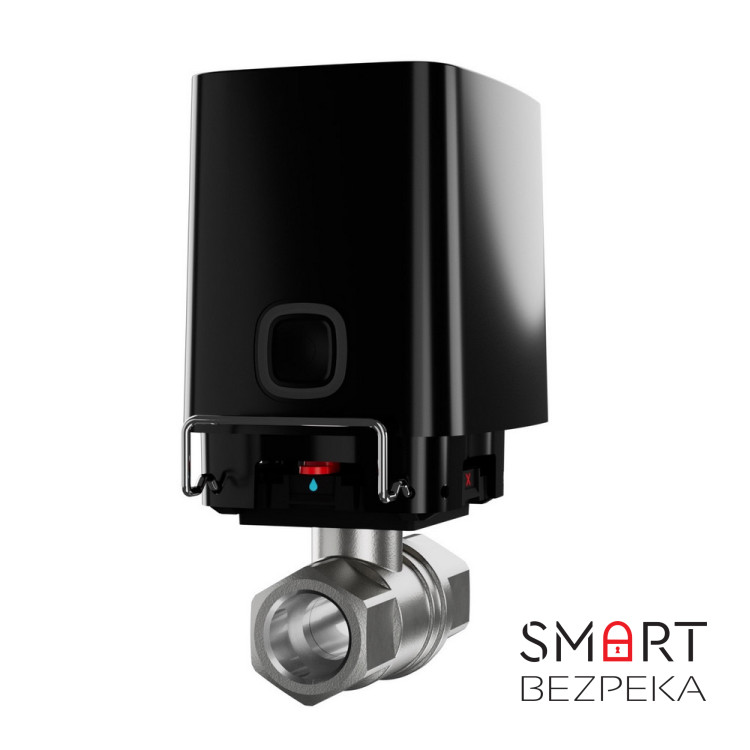 Комплект сигналізації та захисту від потопу Ajax StarterKit 2 Black + Ajax WaterStop 1/2" Black + у подарунок датчик затоплення Ajax LeaksProtect black