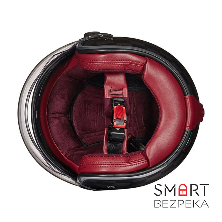 Мотошлем открытый Beon B-108A ABS LOVE SHINY BLACK/GOLD (глянец черный/золотой), размер XXL