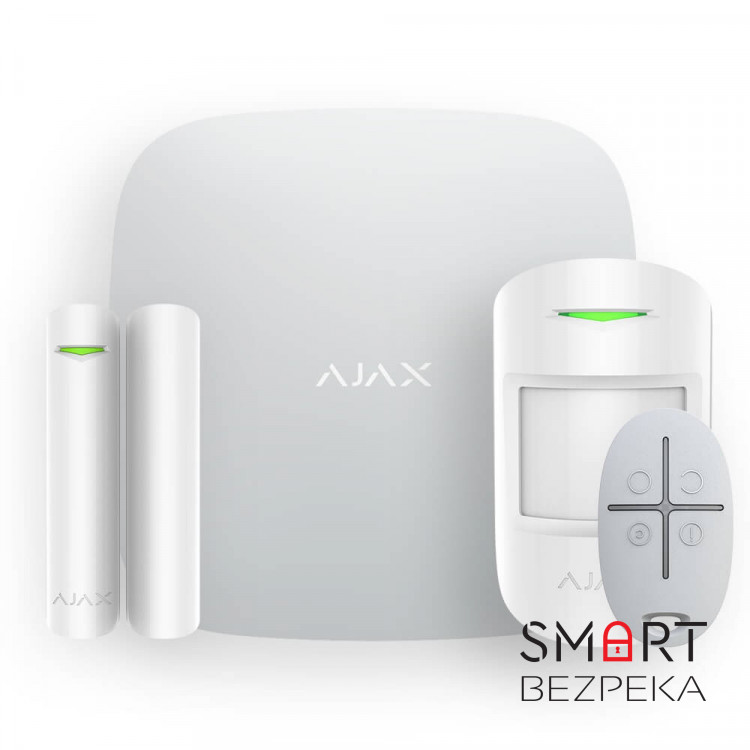 Комплект бездротової сигналізації Ajax StarterKit 2 (8EU) white з підтримкою датчиків з фотофіксацією тривог
