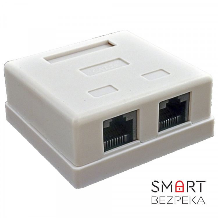Розетка Kingda 2хRJ45 UTP біла