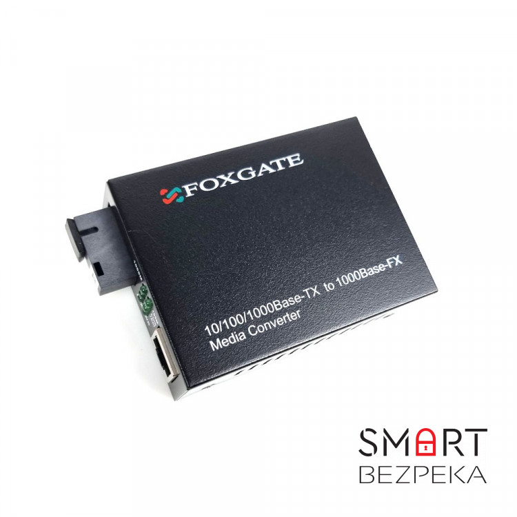 Медиаконвертер FoxGate EC-Q-1G-1SM-1550nm-20 км