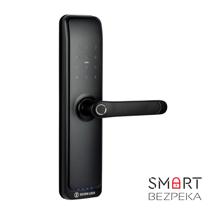 Розумний дверний біометричний замок SEVEN LOCK SL-7767BFW (врізна частина 7068)