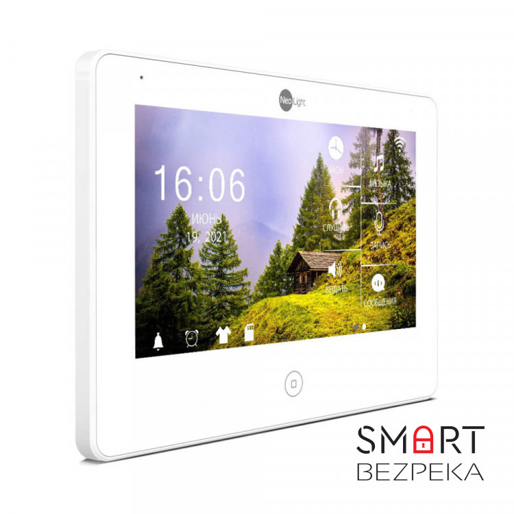 Комплект відеодомофона Neolight NeoKIT HD Pro WF Graphite: відеодомофон 7" з Wi-Fi з детектором руху і 2 Мп відеопанель