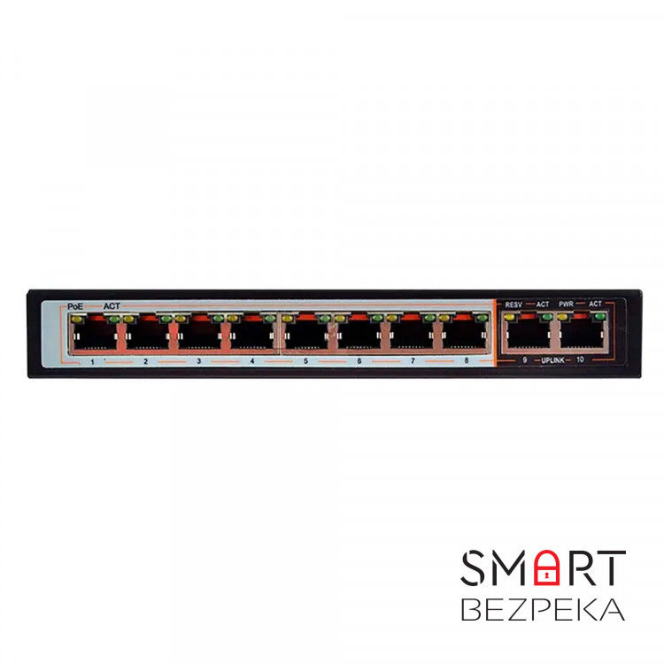 PoE-комутатор FoxGate S6008-E2-AI POE Watchdog 8-портовий некерований