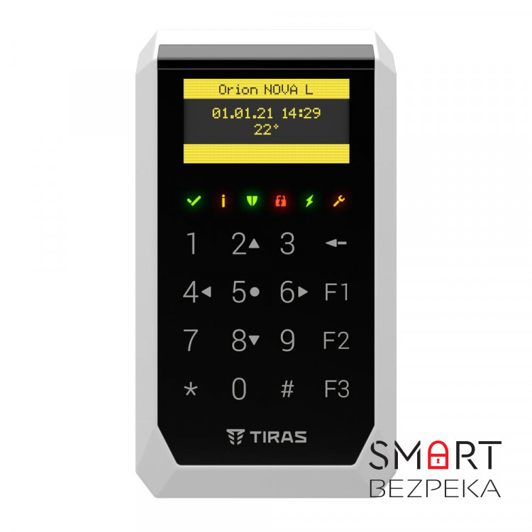 Сенсорная клавиатура TIRAS Technologies K-PAD OLED+ для управления охранной системой Orion NOVA II