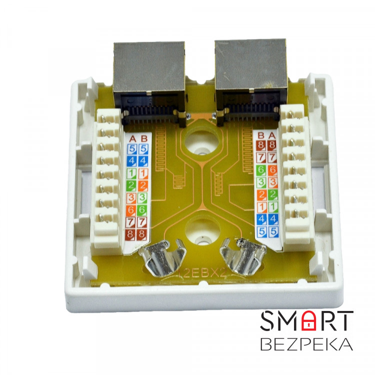 Розетка зовнішня EPNew 2хSTP, кат. 6, RJ45