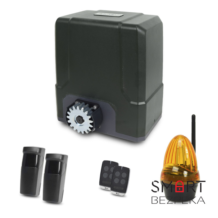 Комплект автоматики для откатных ворот GATEXPERT SL500DC + Лампа сигнальная GATEXPERT YS433 + Фотоэлементы GATEXPERT IR15