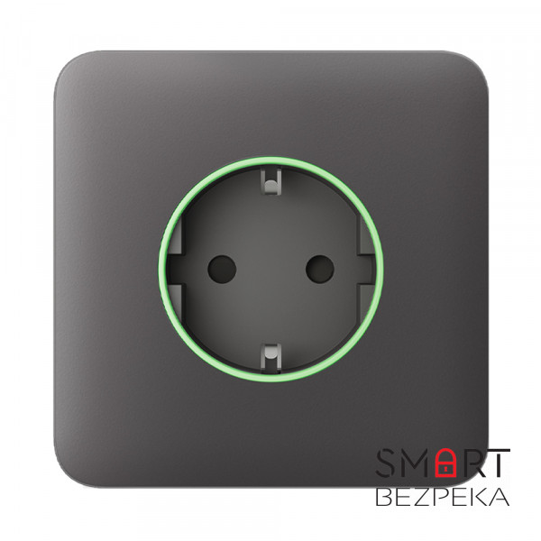 Передня панель Ajax SoloCover (type F) grey для вбудованої розетки