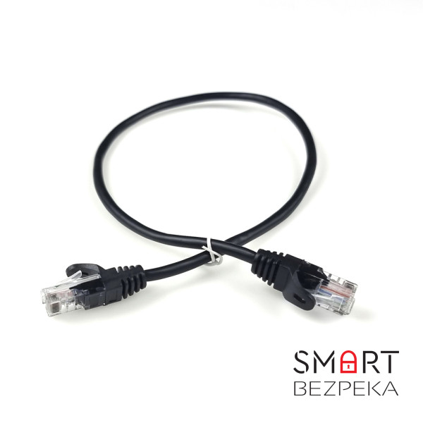 Патч-корд Hypernet PC-UTP-05M 0.5м литий чорний UTP RJ45 кат. 5Е