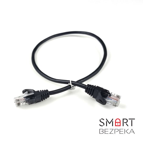 Патч-корд Hypernet PC-UTP-05M 0.5м литий чорний UTP RJ45 кат. 5Е