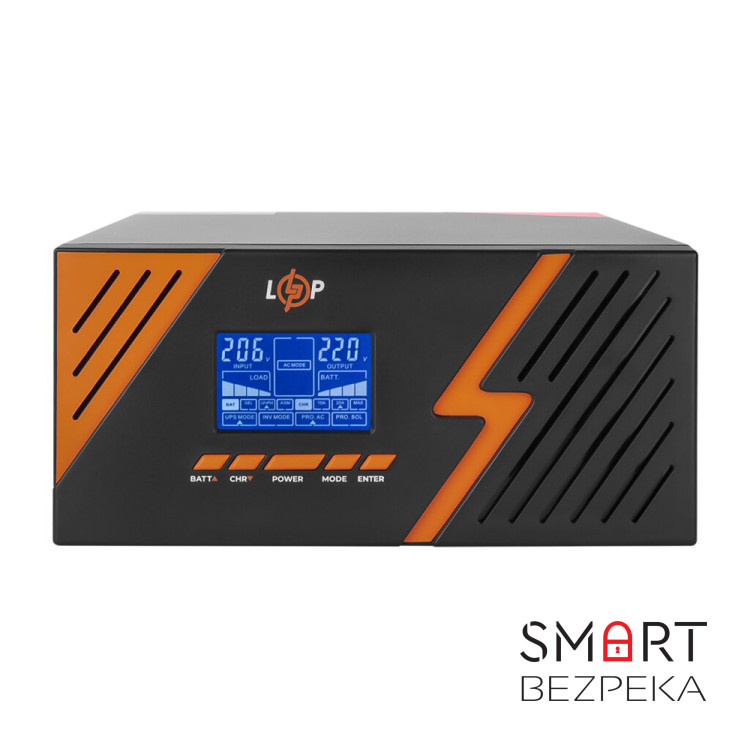 Источник бесперебойного питания Logicpower LPM-PSW-1500VA Black 12V (1050 Вт) с правильной синусоидой