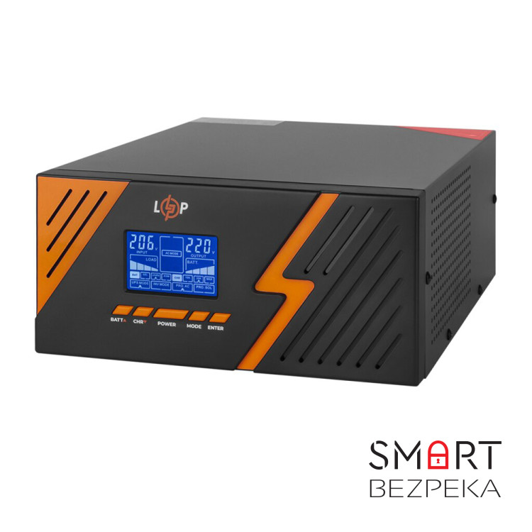 Источник бесперебойного питания Logicpower LPM-PSW-1500VA Black 12V (1050 Вт) с правильной синусоидой