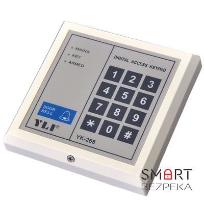 Кодова клавіатура Yli Electronic YK-268 з сенсорними кнопками