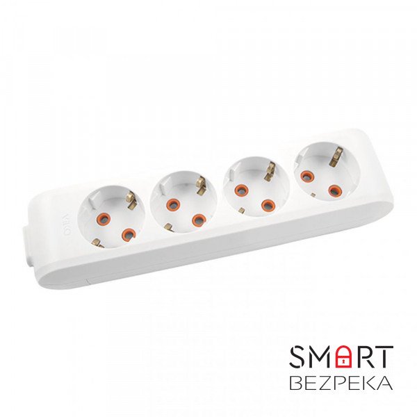 Колодка Sokol на 4 гнізда із заземленням