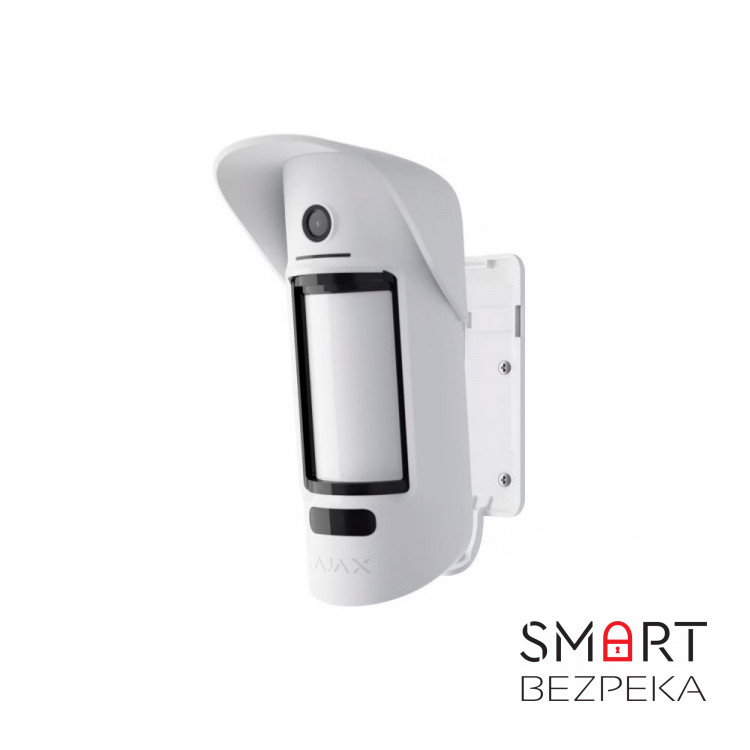 Вуличний датчик руху з просунутим захистом від маскування та імунітетом до тварин Ajax MotionCam Outdoor (PhOD) з фотофіксацією по тривозі та за запитом