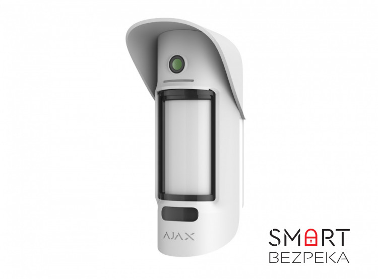 Вуличний датчик руху з просунутим захистом від маскування та імунітетом до тварин Ajax MotionCam Outdoor (PhOD) з фотофіксацією по тривозі та за запитом