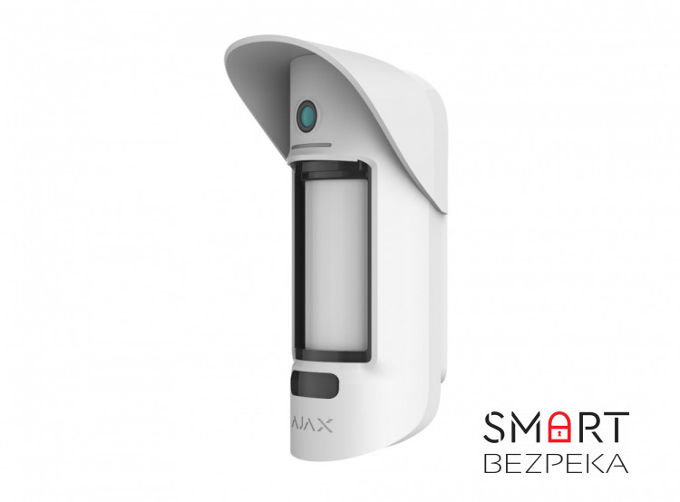 Вуличний датчик руху з просунутим захистом від маскування та імунітетом до тварин Ajax MotionCam Outdoor (PhOD) з фотофіксацією по тривозі та за запитом