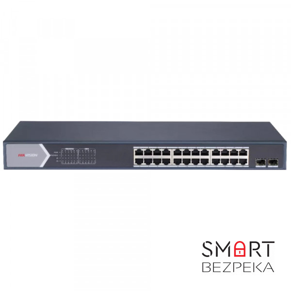 Керований 26-портовий PoE комутатор Hikvision DS-3E1526P-SI з 24 портами PoE