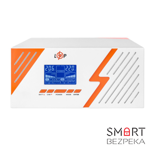 Джерело безперебійного живлення Logicpower LPM-PSW-1500VA White 12V (1050 Вт) з правильною синусоїдою
