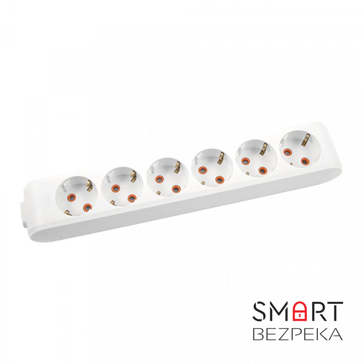 Колодка Sokol на 6 гнізд із заземленням