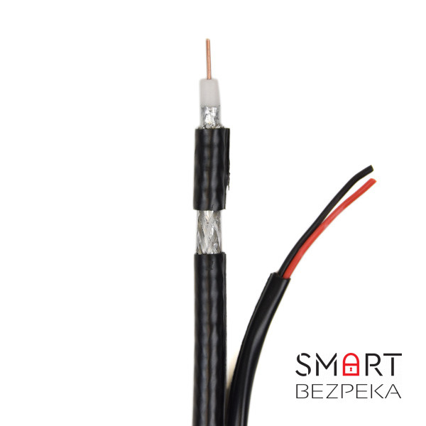 Кабель коаксіальний GoldMine RG690-Cu+2*0.5 PE, зовнішній комбінований, бухта 100 м