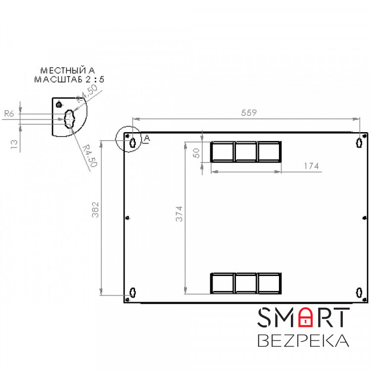 Шафа серверна CMS 9U 600 x 500 x 507 UA-MGSWL95G для мережевого обладнання