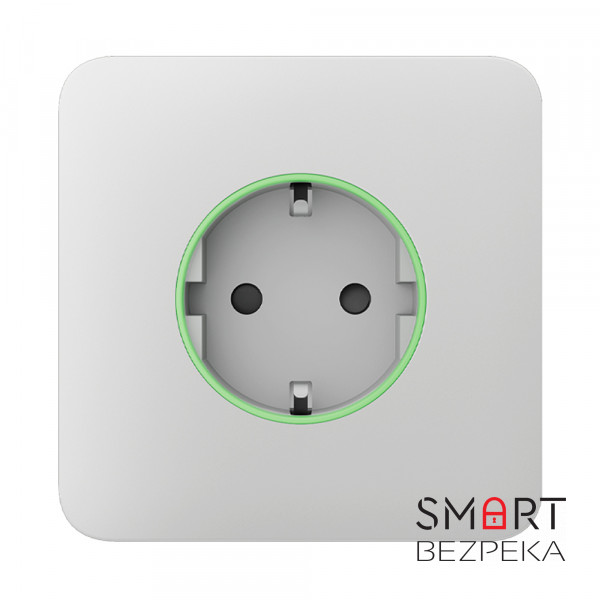 Передня панель Ajax SoloCover (type F) white для вбудованої розетки