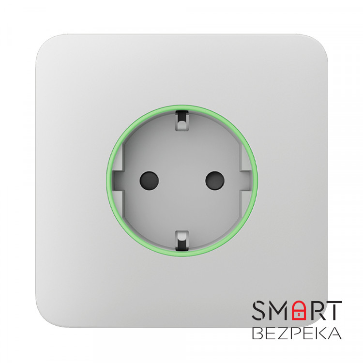 Передня панель Ajax SoloCover (type F) white для вбудованої розетки