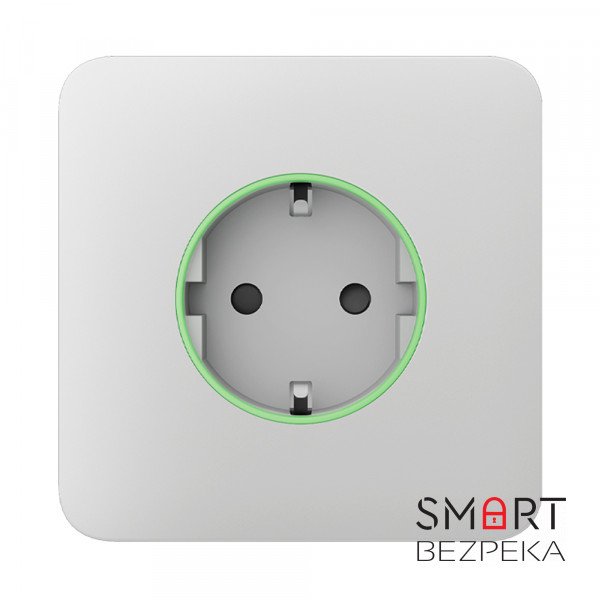 Передня панель Ajax SoloCover (type F) white для вбудованої розетки